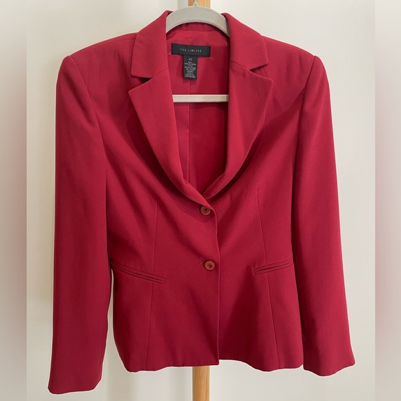The Limited Jackets & Blazers - The Limited Red Fitted Blazer Size XS.